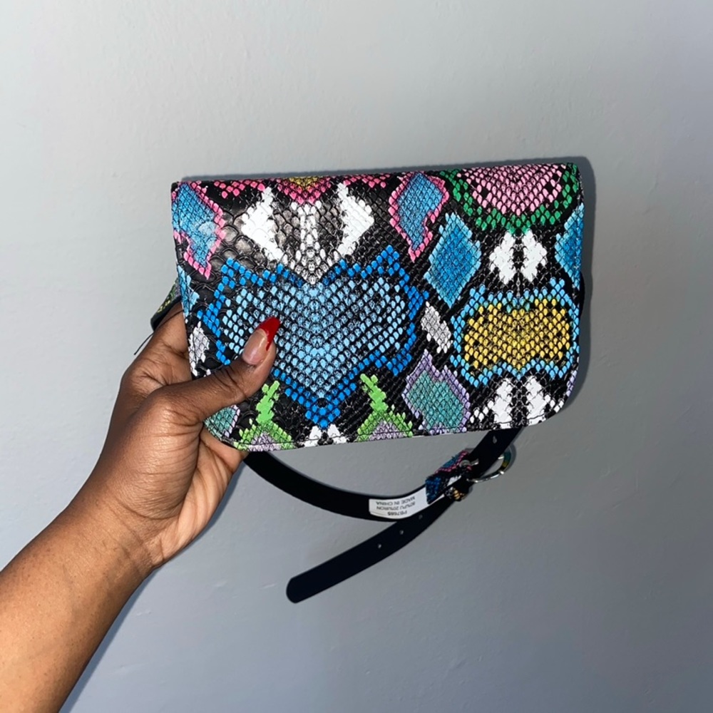 Multi Color snakeskin Fanny pack